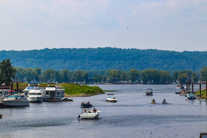 river boat boats marina winneshiek summer people